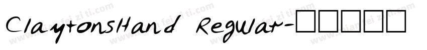 ClaytonsHand Regular字体转换